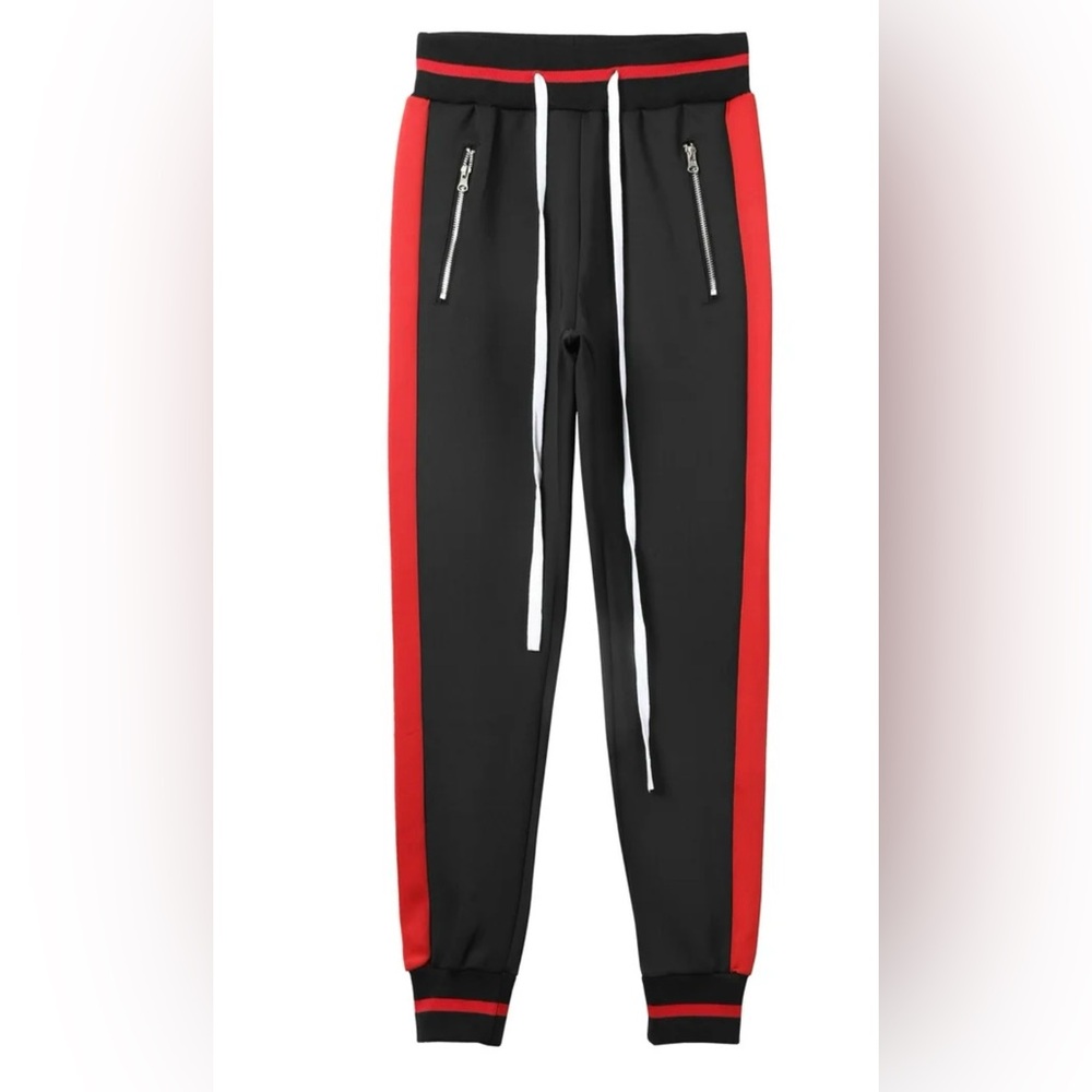 WEIV‎ Men's Black and Red Track Pants NWT Size Medium MSRP $58